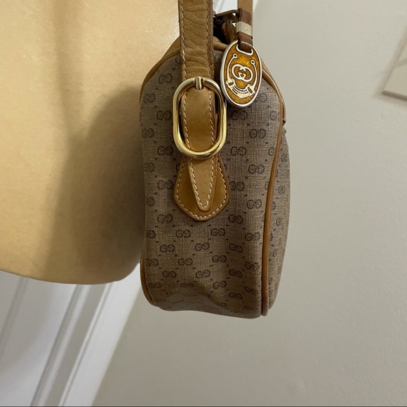 VINTAGE Gucci GG shoulder bag tan beige - Picture 9 of 16